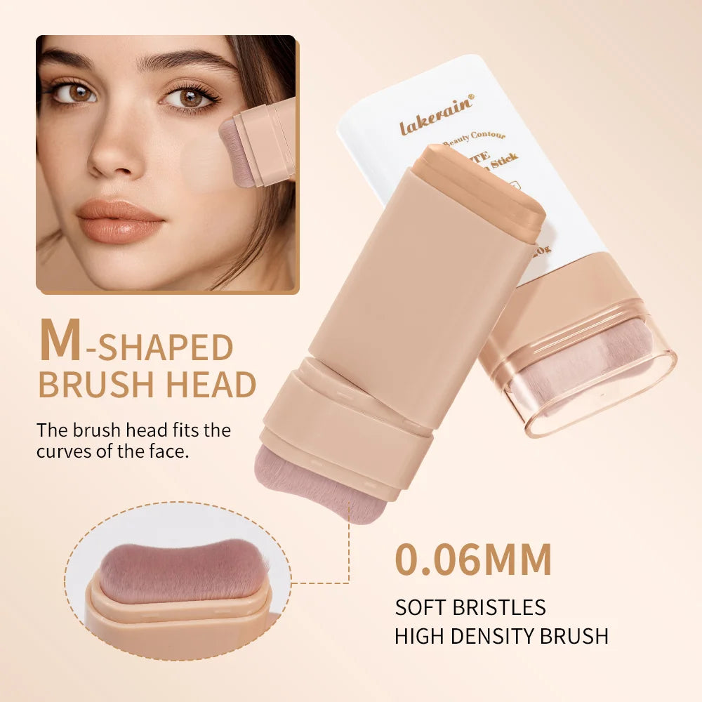 Lakerain Matte Foundation Stick Powerful Coverage Brighten Skin Tone Not Easy Melt Lightweight Smooth Texture Foundation Stick Peaceful Pleasures Health and Wellness
