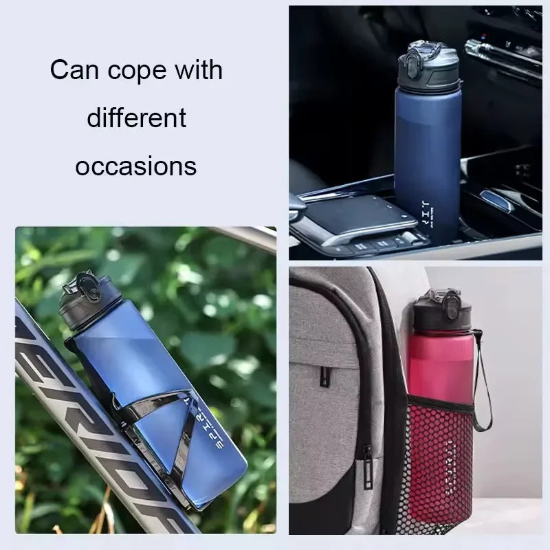 750ml BPA-Free Sports Water Bottle with Straw & Carry Cord