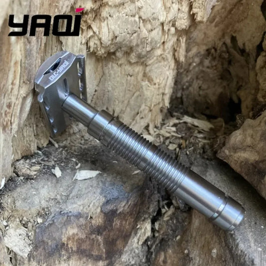 Yaqi 316 Stainless Steel Men Safety Razor Handle The 12mm Diameter and 82mm Length Provide Comfortable Grip Durability Portable Peaceful Pleasures Health and Wellness