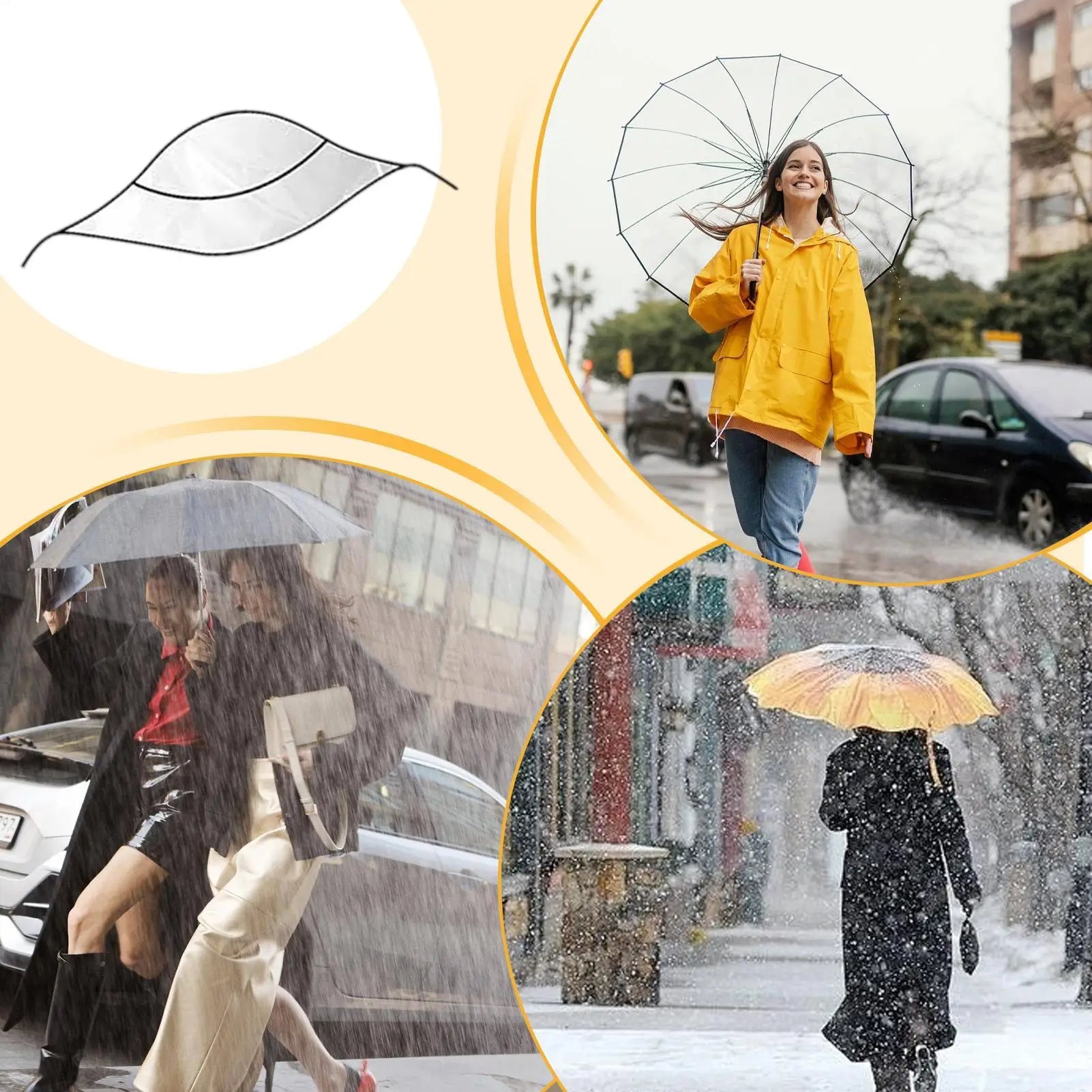 Clear Waterproof Rain Hat with Brim | Reusable Women's Hat Waterproof Rain Hat Peaceful Pleasures Health and Wellness