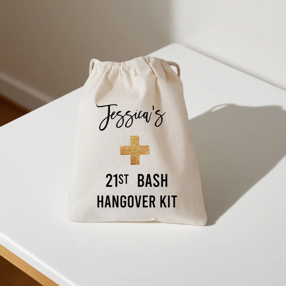 Personalized Birthday Favor Bags | Hangover Kit & Party Gifts