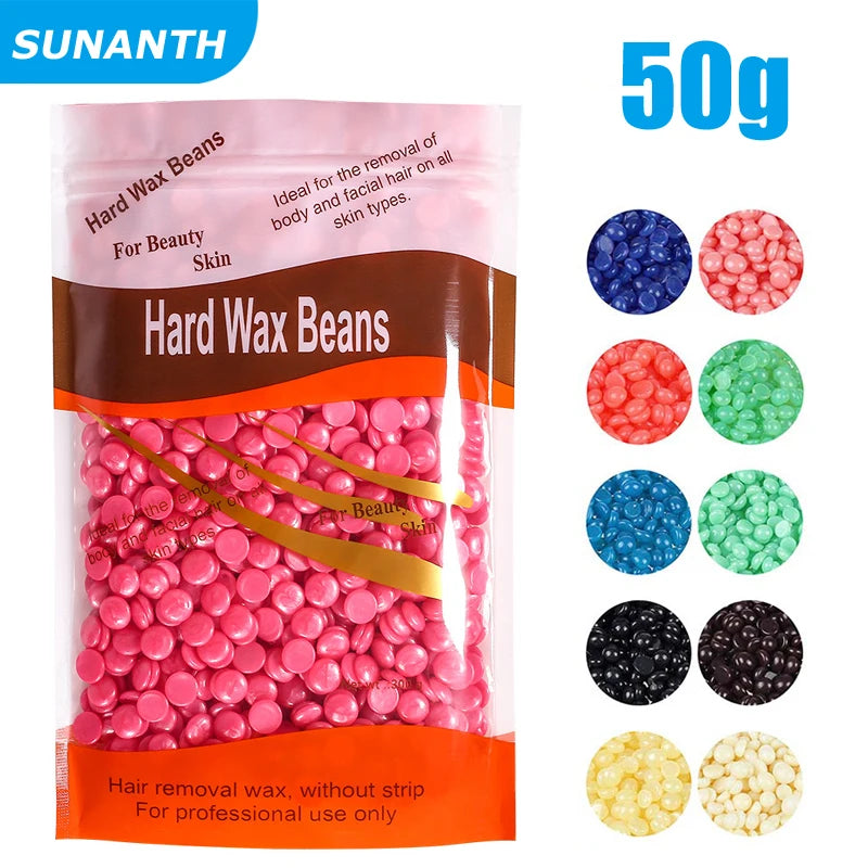500g/200g/50g Hard Wax Beans For Body Hair Removal Versatile Painless Wax Warmer Waxing Beans for Wax Heater Machine Unisex Peaceful Pleasures Health and Wellness