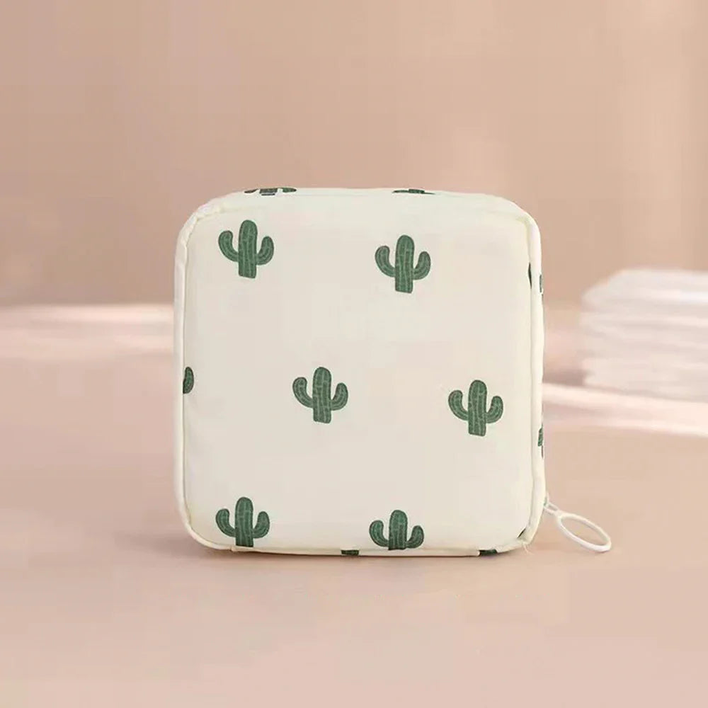 Cartoon Sanitary Pad & Lipstick Storage Pouch | Large Capacity
