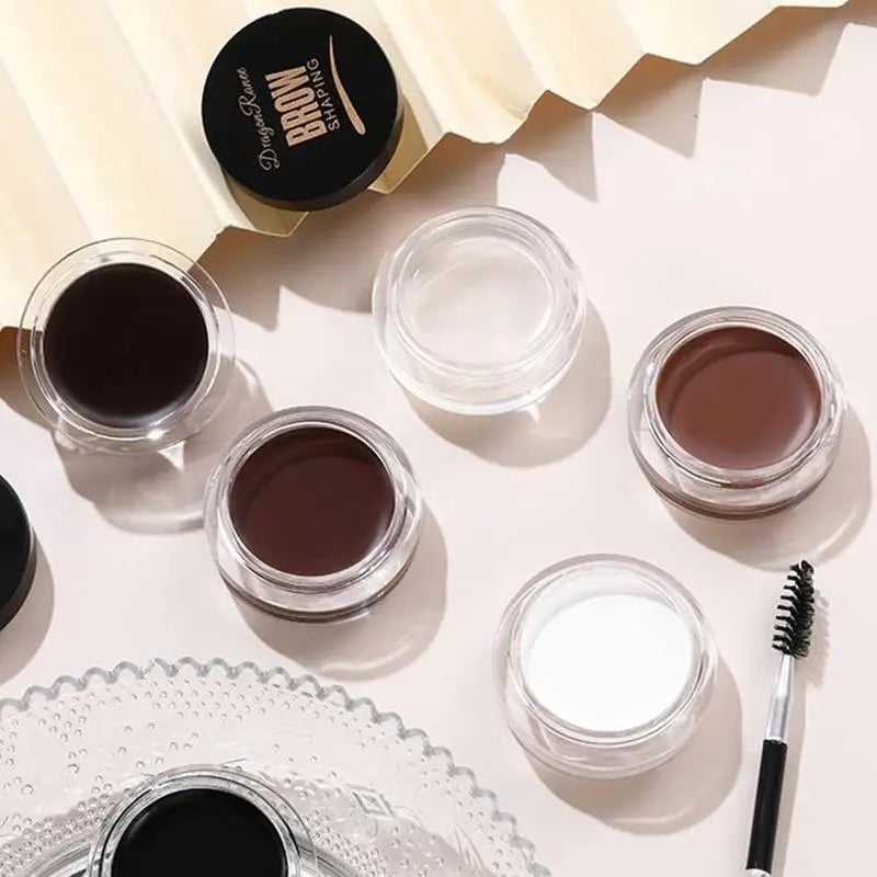 Long-Lasting Clear Eyebrow Styling Gel Wax with Brush – 6 Shades