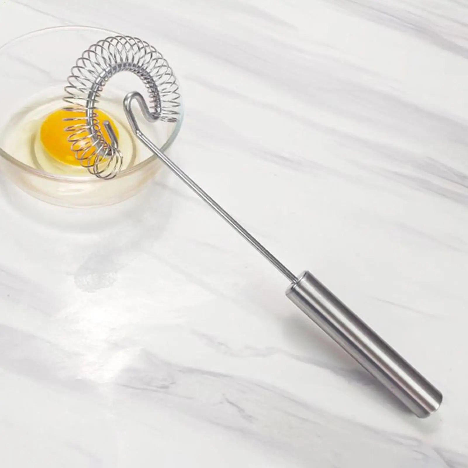 Stainless Steel Spiral Egg Whisk - Cooking Wire Beater for Mixing, Blending, Stirring, Whipping & Beating, for Kitchen Baking Peaceful Pleasures Health and Wellness