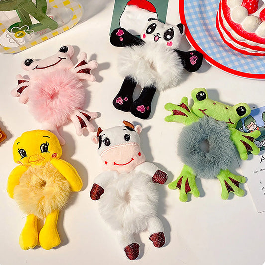 Cute 3D Cartoon Plush Hair Tie for Girls & Women | Ponytail Plush Hair Tie Oasis Select
