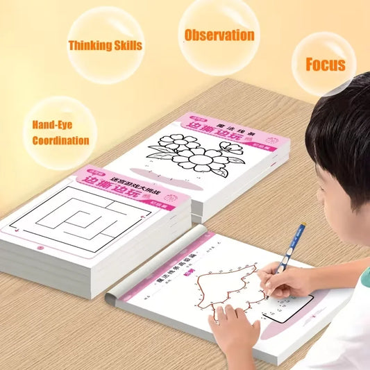 Activity Book Magic Line Maze Workbook Enhancing Focus Coordination Peaceful Pleasures Health and Wellness