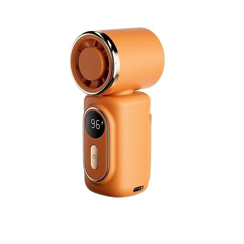Lenovo Mini Handheld Cooling Clip Fan 100 Gear Speed Adjustment Lightweight Design Fan USB Charging For Outdoor Camping Gift Peaceful Pleasures Health and Wellness Orange