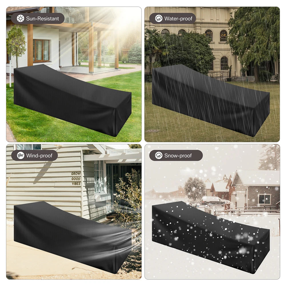 Waterproof Chaise Lounge Cover | Outdoor Patio Furniture Protector