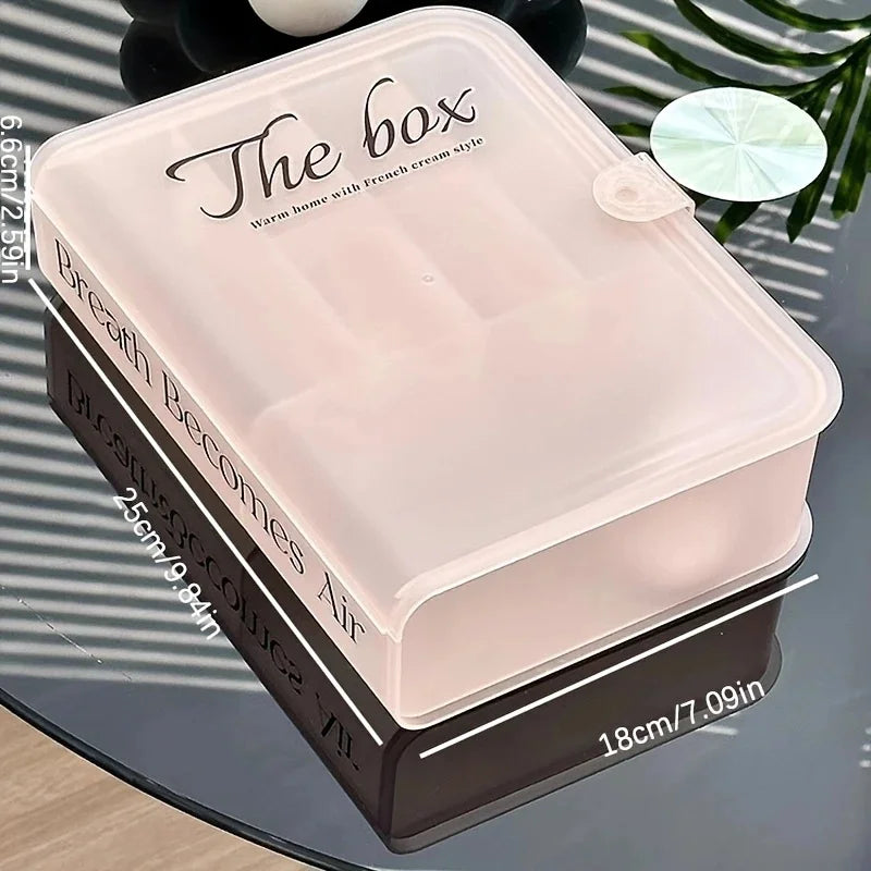 Practical Creative Underwear Socks Storage Boxes Travel Portable Boxes Desktop Small Parts Storage Charging Cable Storage Tools Peaceful Pleasures Health and Wellness Pink