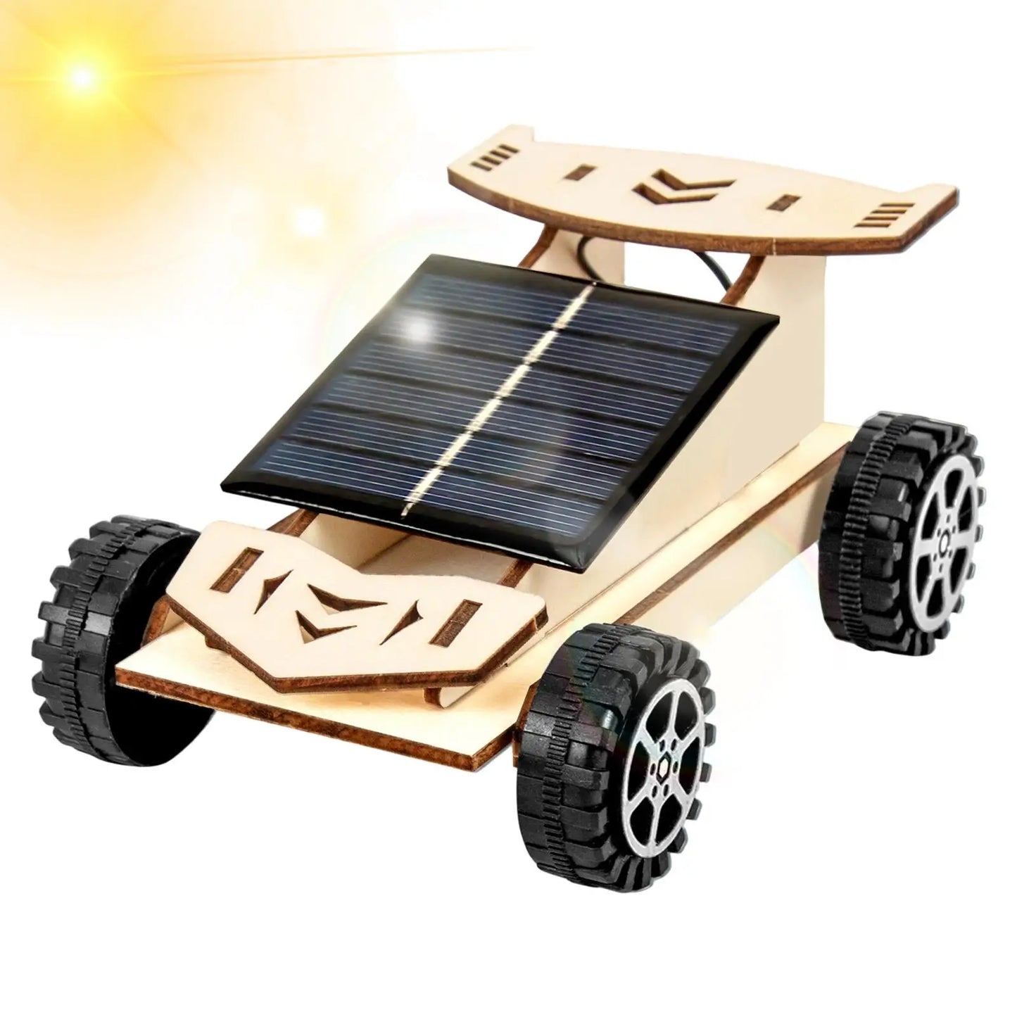Solar Powered Wooden DIY Lunar Rover STEM Kit for Kids Ages 6–12