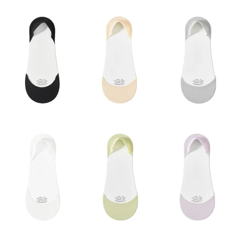 Women's Invisible No-Show Boat Socks 3-Pack | Anti-Slip Cotton