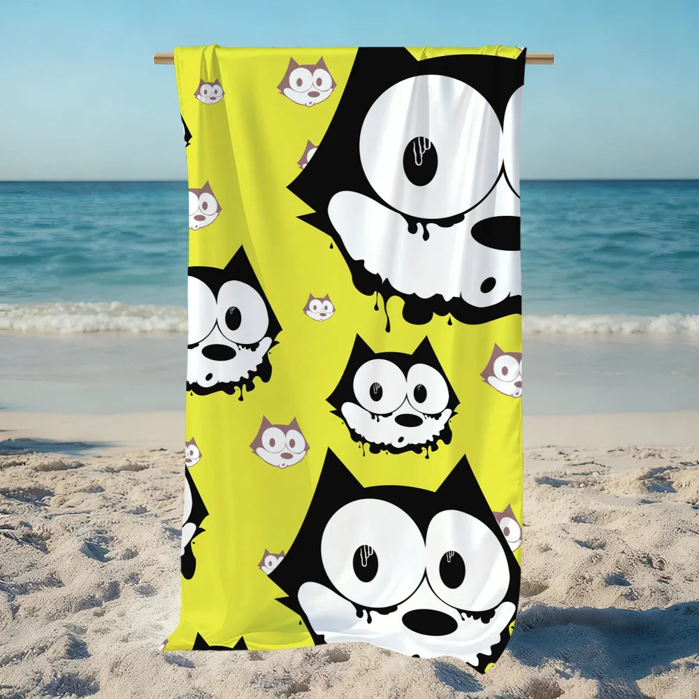 Felix the Cat Quick-Dry Beach Towel | Soft Pool & Travel Towel
