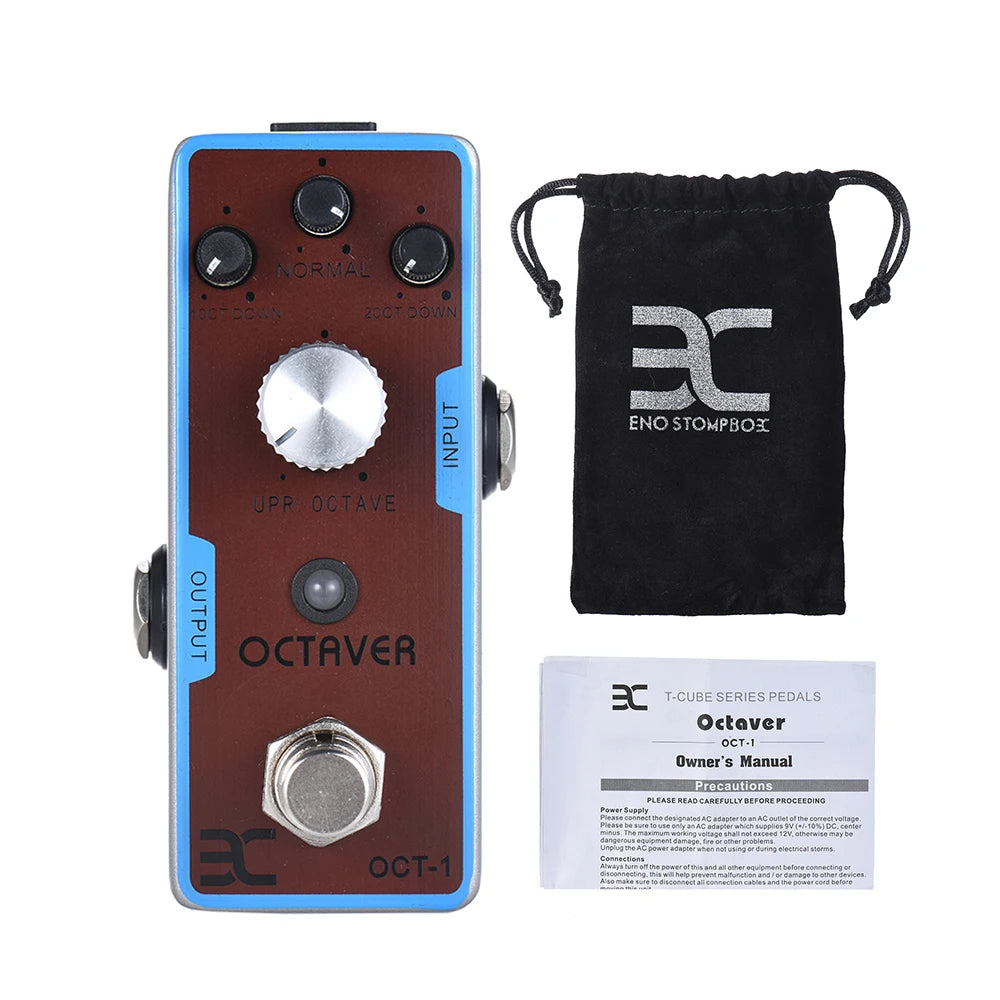 Mini Octave Guitar Effect Pedal True Bypass Full Metal Shell ENO EX