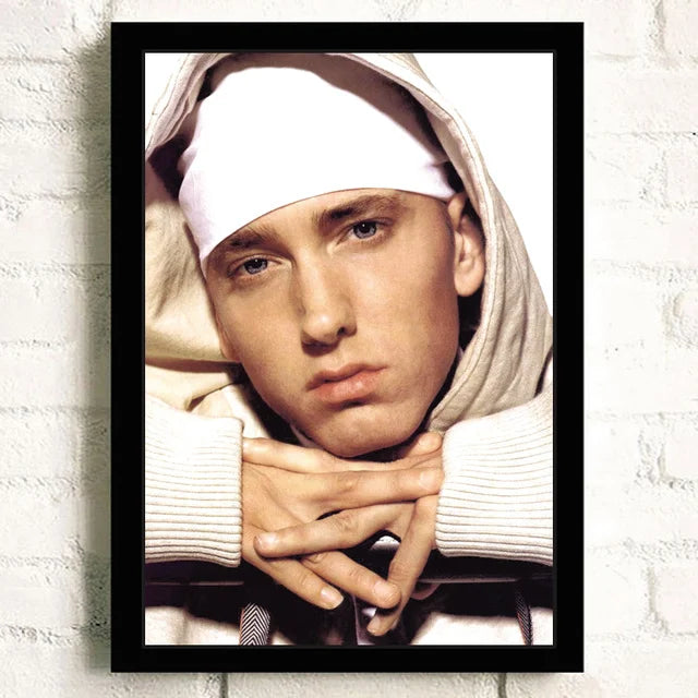 Super Rapper Eminems Posters and Prints Great Rap Singer Canvas Painting Music Star Wall Art Picture for Bedroom Home Decor Peaceful Pleasures Health and Wellness A14 20X30CM