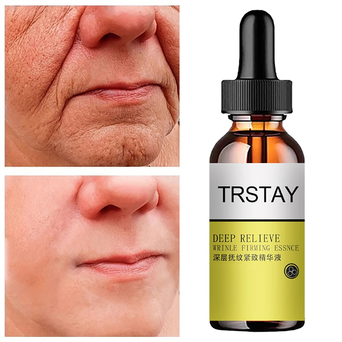 Deep relieve wrinkle firming essence Collagen Remove Wrinkle Anti Aging Care Fade Fine Lines Repair Tighten Skin Face Eye Serum Peaceful Pleasures Health and Wellness