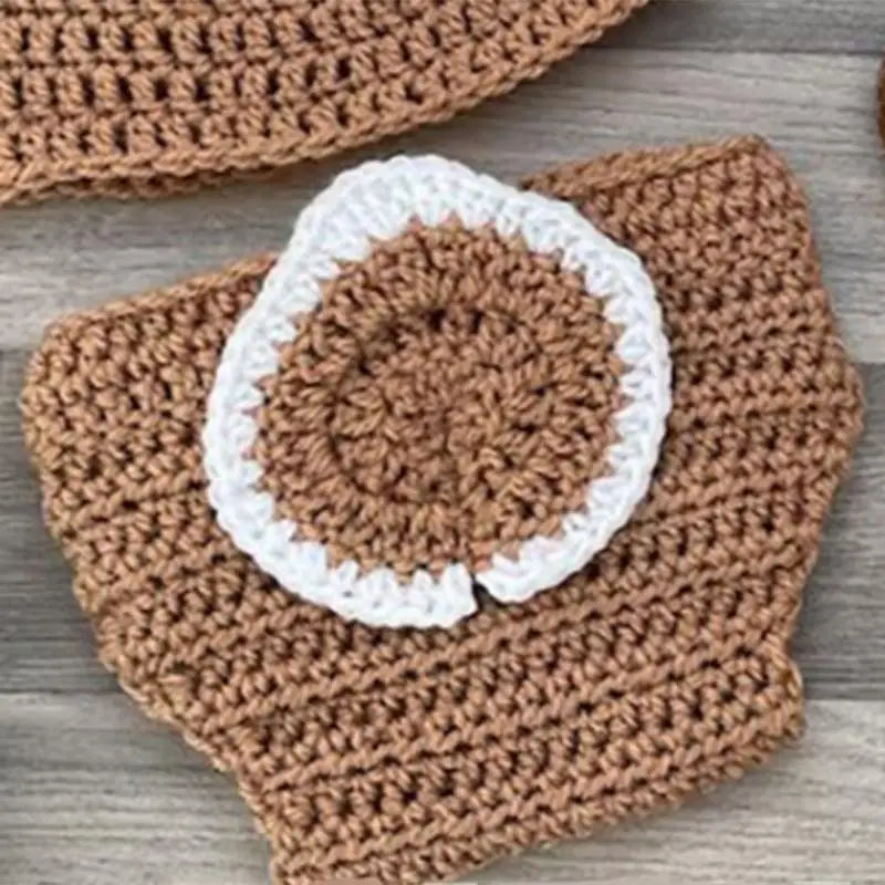 Newborn Photography Outfit – Knitted Deer Hat & Romper Set