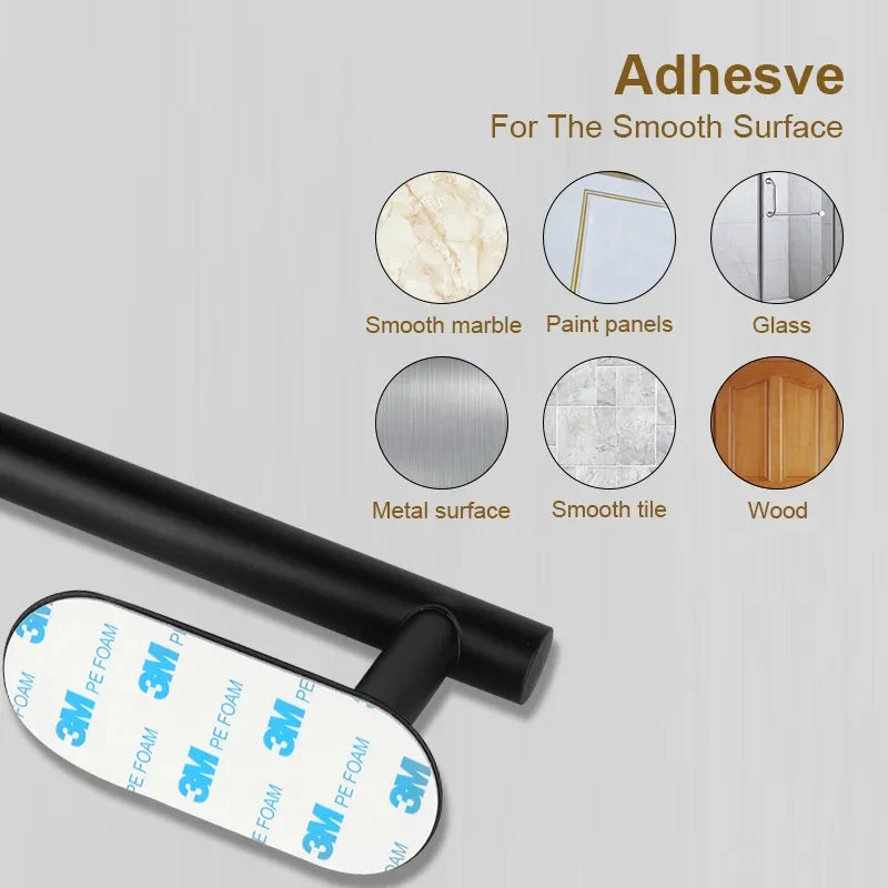Adhesive Toilet Roll Holder | 304 Stainless Steel, No Drill
