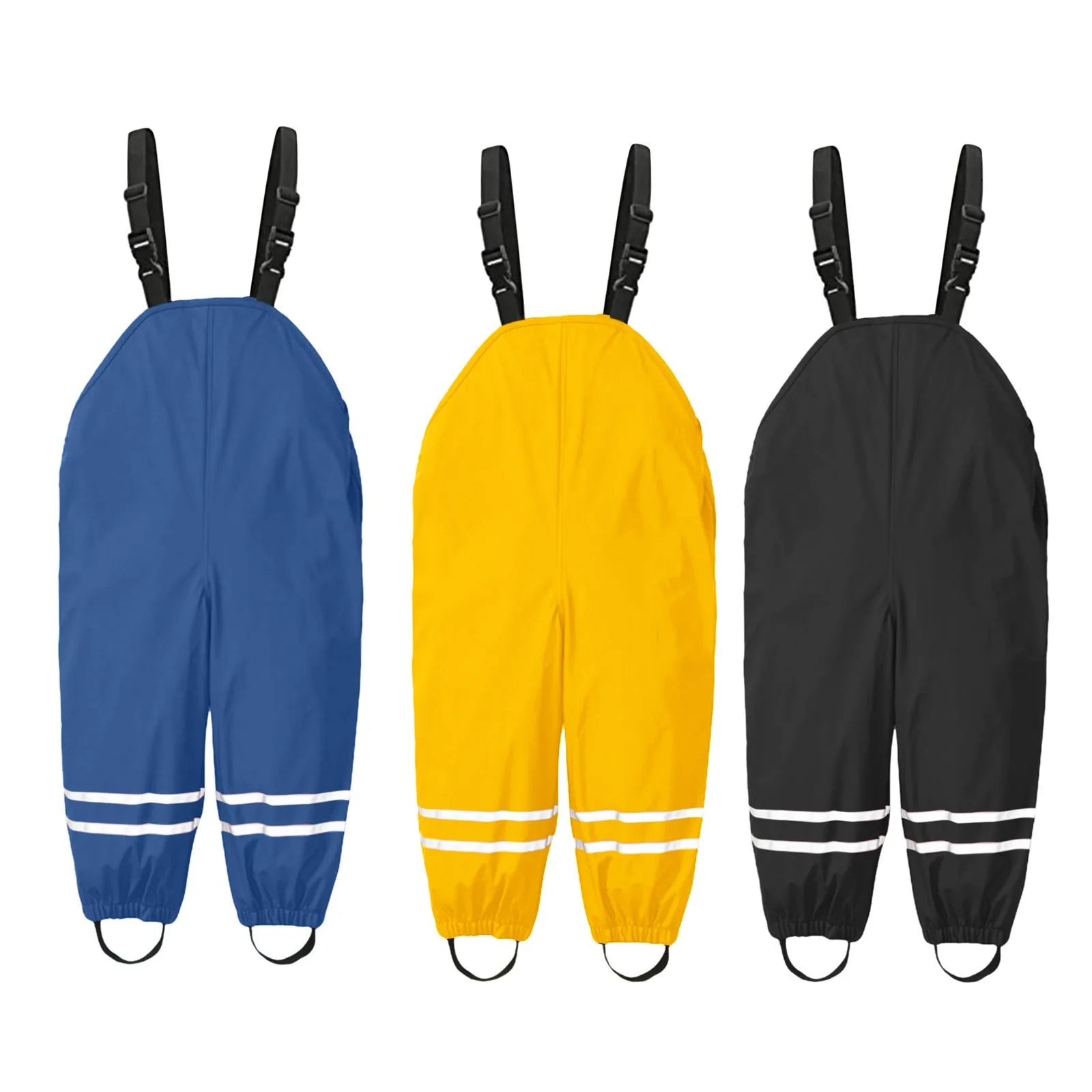 Toddler Kids Boys Girls Rain Dungarees Windproof Waterproof Mud Jumpsuit Clothes One piece rain pants waterproof and breathable Peaceful Pleasures Health and Wellness