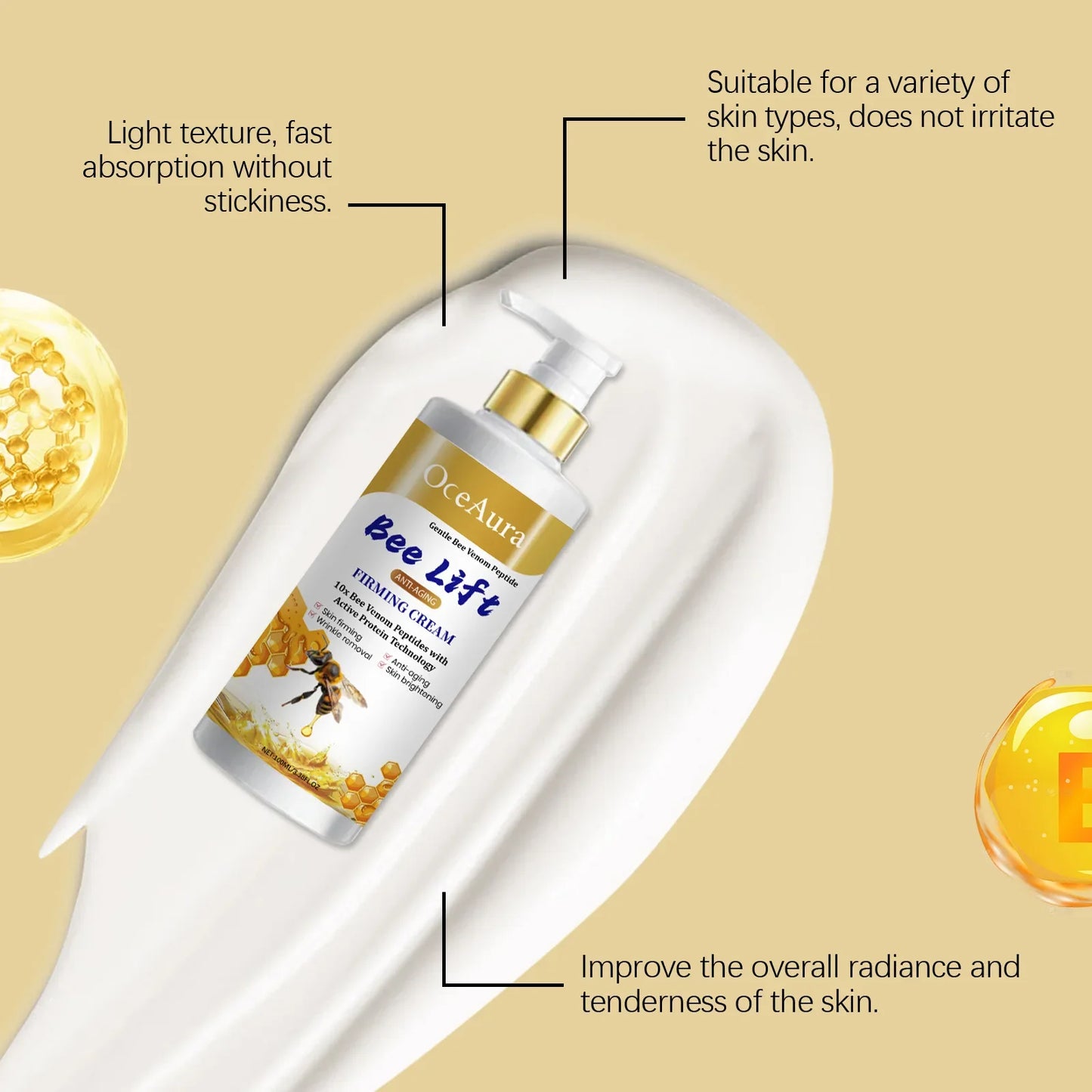 OceAura Collagen Firming Anti-Aging Whitening Face & Body Cream