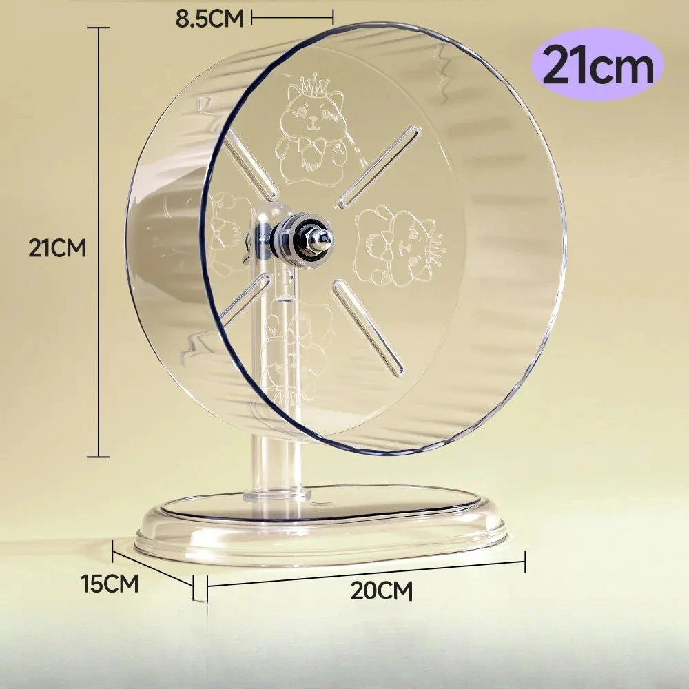 Silent Transparent Hamster Running Wheel | Small Pet Accessory