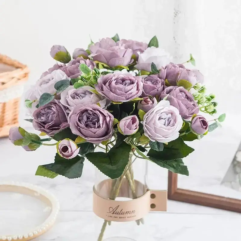 Silk Peony Artificial Flower Bouquet | Wedding & Home Décor