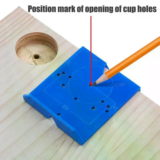 2-Pack Cabinet Door Hinge Drilling Locator & Positioning Jig Hinge Drilling Jig Peaceful Pleasures Health and Wellness
