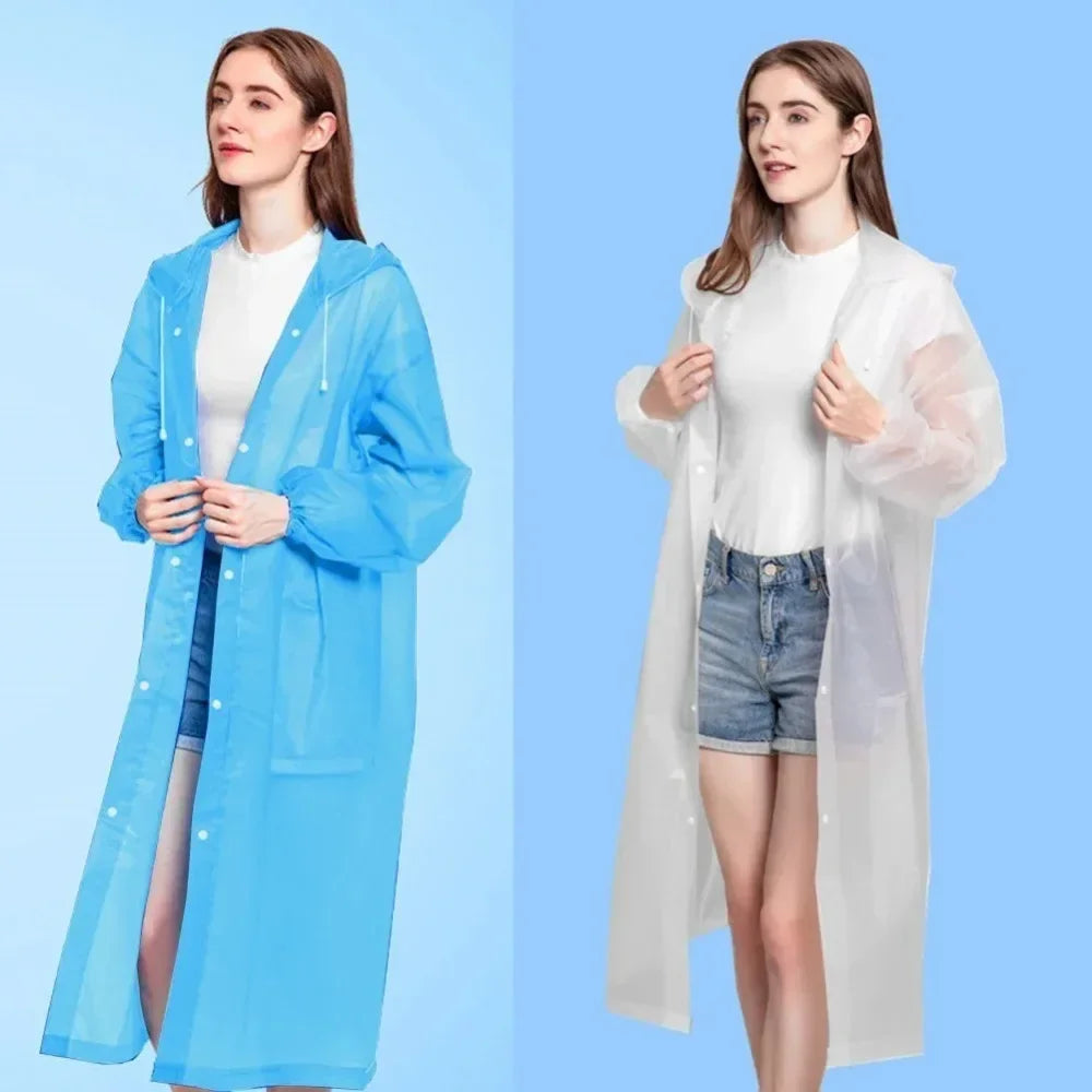 Waterproof Rain Poncho – Lightweight Reusable Adult Raincoat
