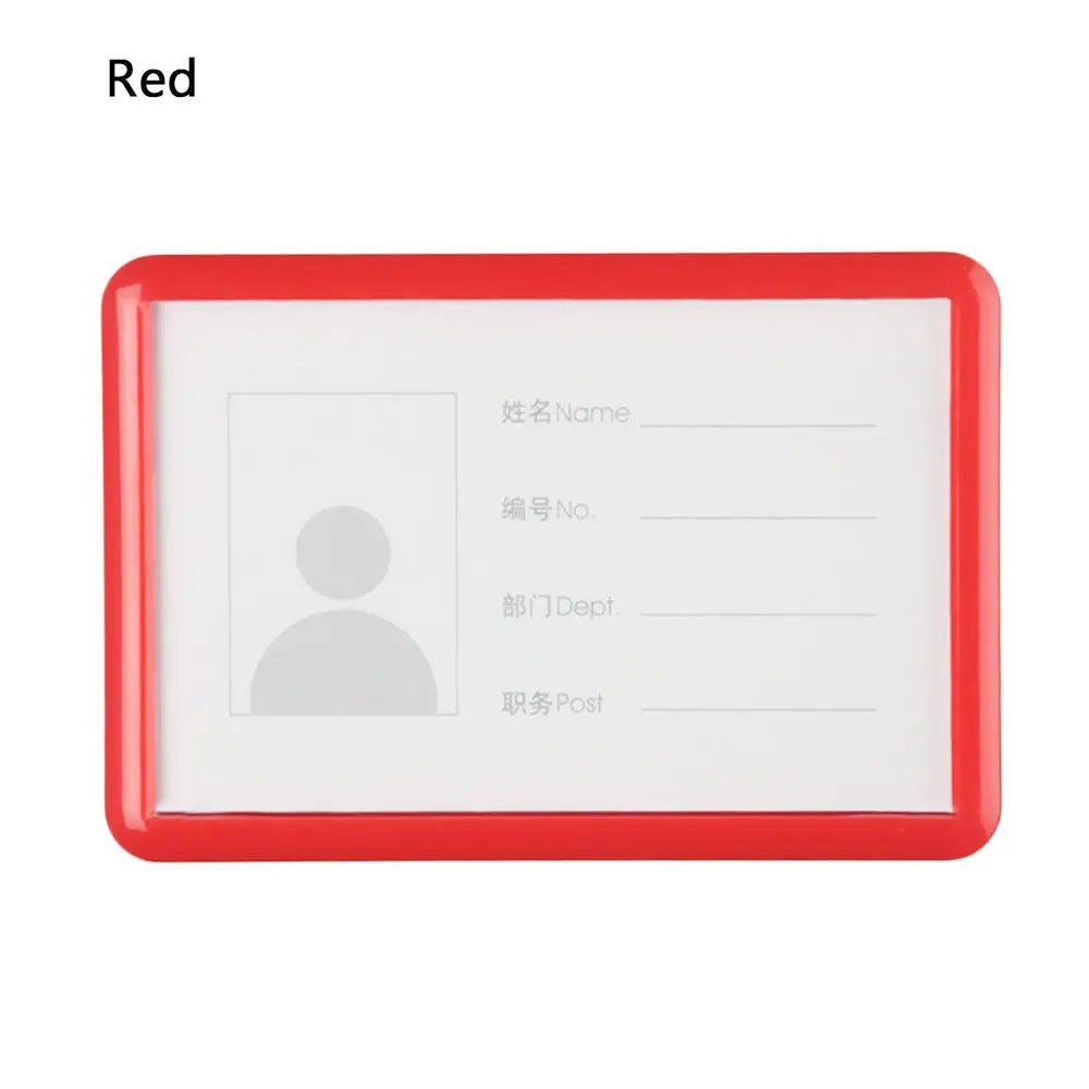 ID Badge Holder with Pin Clip | Name Tag & Card Case