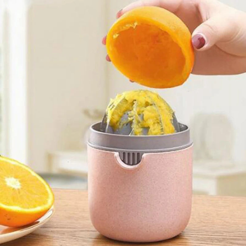 Manual Citrus Hand Juicer – Anti-Slip Lemon, Orange & Grapefruit Squeezer with Lid