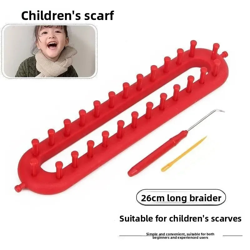 DIY Plastic Weaving Loom Knitting Kit Durable Portable Handmade Craft Rectangle Wool Knitter DIY DIY Machine Sewing Tools Loom Peaceful Pleasures Health and Wellness comb tooth 26CM