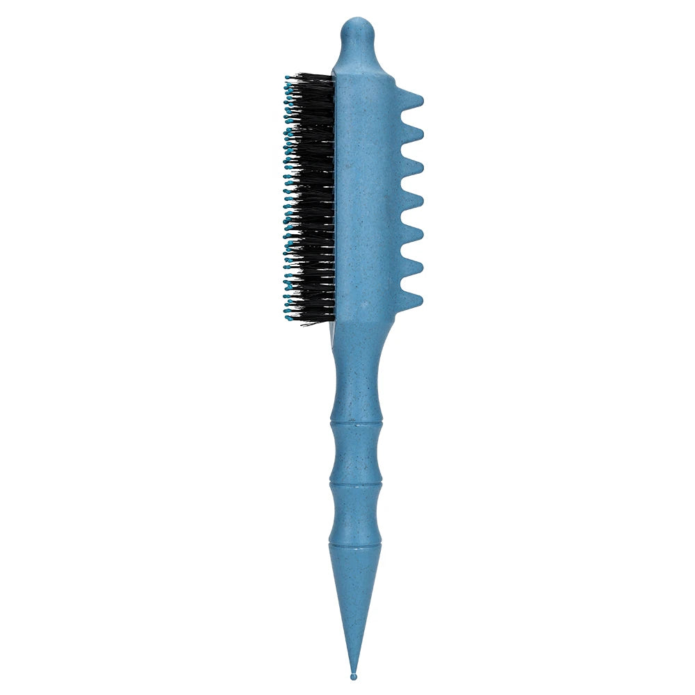 New STYLISH TAIL COMB - Multi-Row Teasing Comb for Voluminous Updos & Curls - Boar Bristle Hair Brush for Professional Styling Peaceful Pleasures Health and Wellness blue