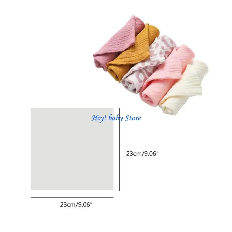 5-Pack Baby Soft Cotton Washcloths | Infant Face & Hand Towels