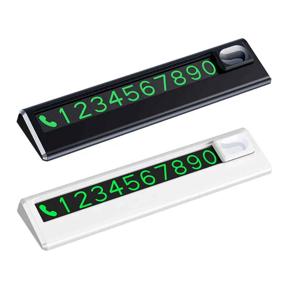 Universal Car Temporary Parking Card Automobile Digital Luminous Phone Number Plate Car Temporary Parking Sign Car Accessories Peaceful Pleasures Health and Wellness