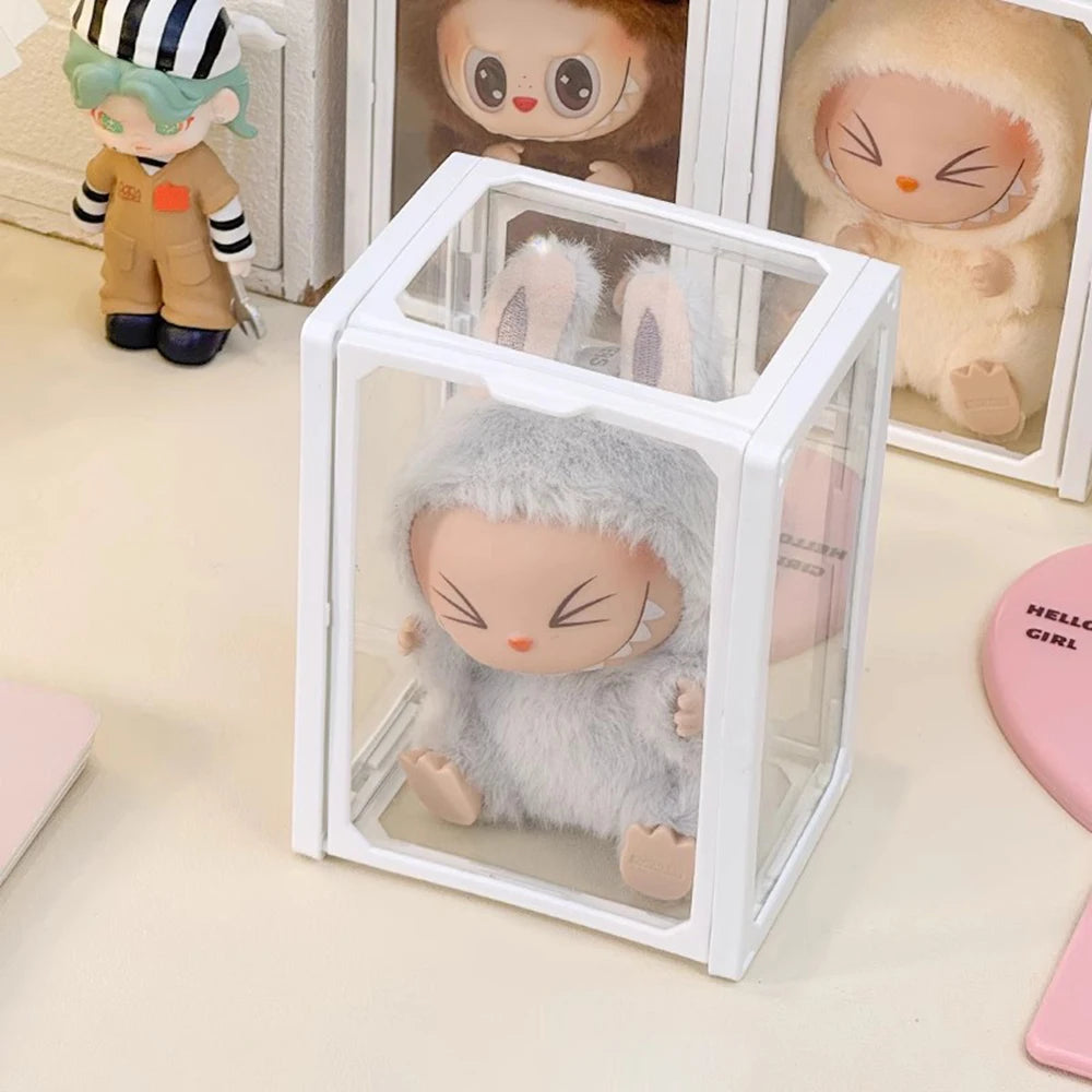 6pcs Display Box Glass Doll Storage Box Cotton Doll Blind Box Handmade Transparent Baby Cabinet Peaceful Pleasures Health and Wellness 1pcs