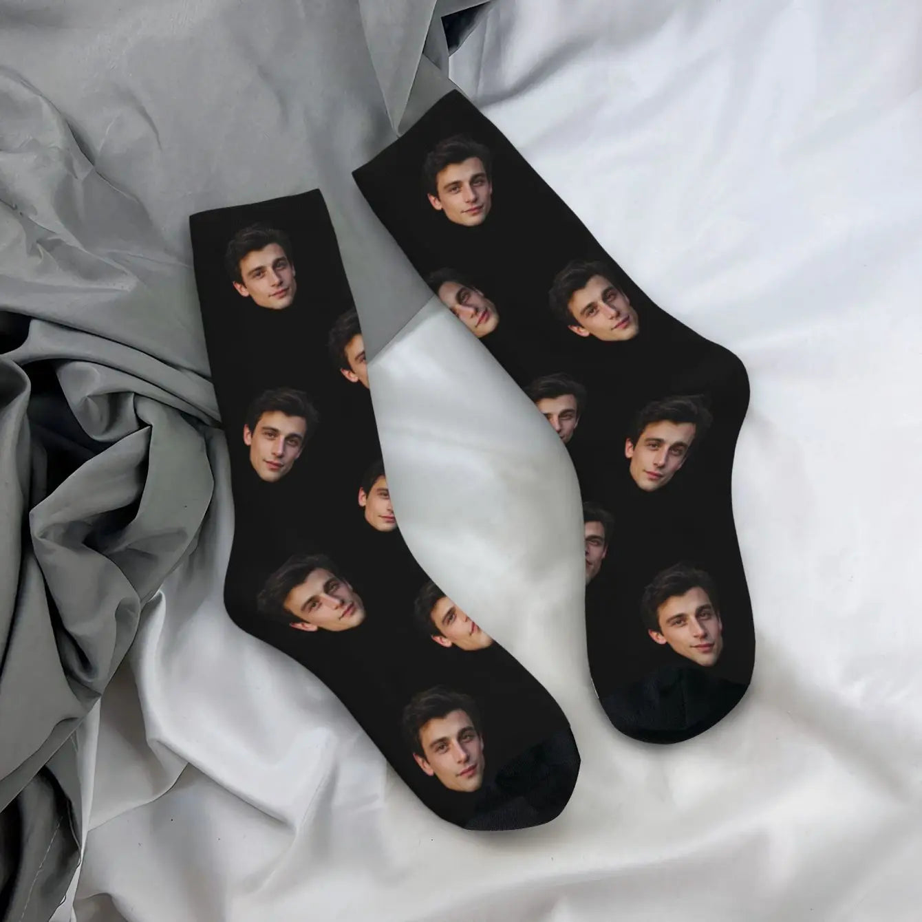 Customized face-shaped socks Unisex customized socks Personalized picture socks Photo socks Customized socks as gifts Peaceful Pleasures Health and Wellness 1-3 One Size