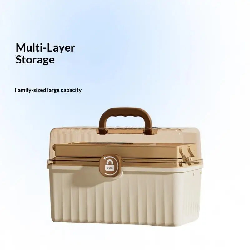 3-Tier Foldable Medicine Organizer | Portable First Aid Box