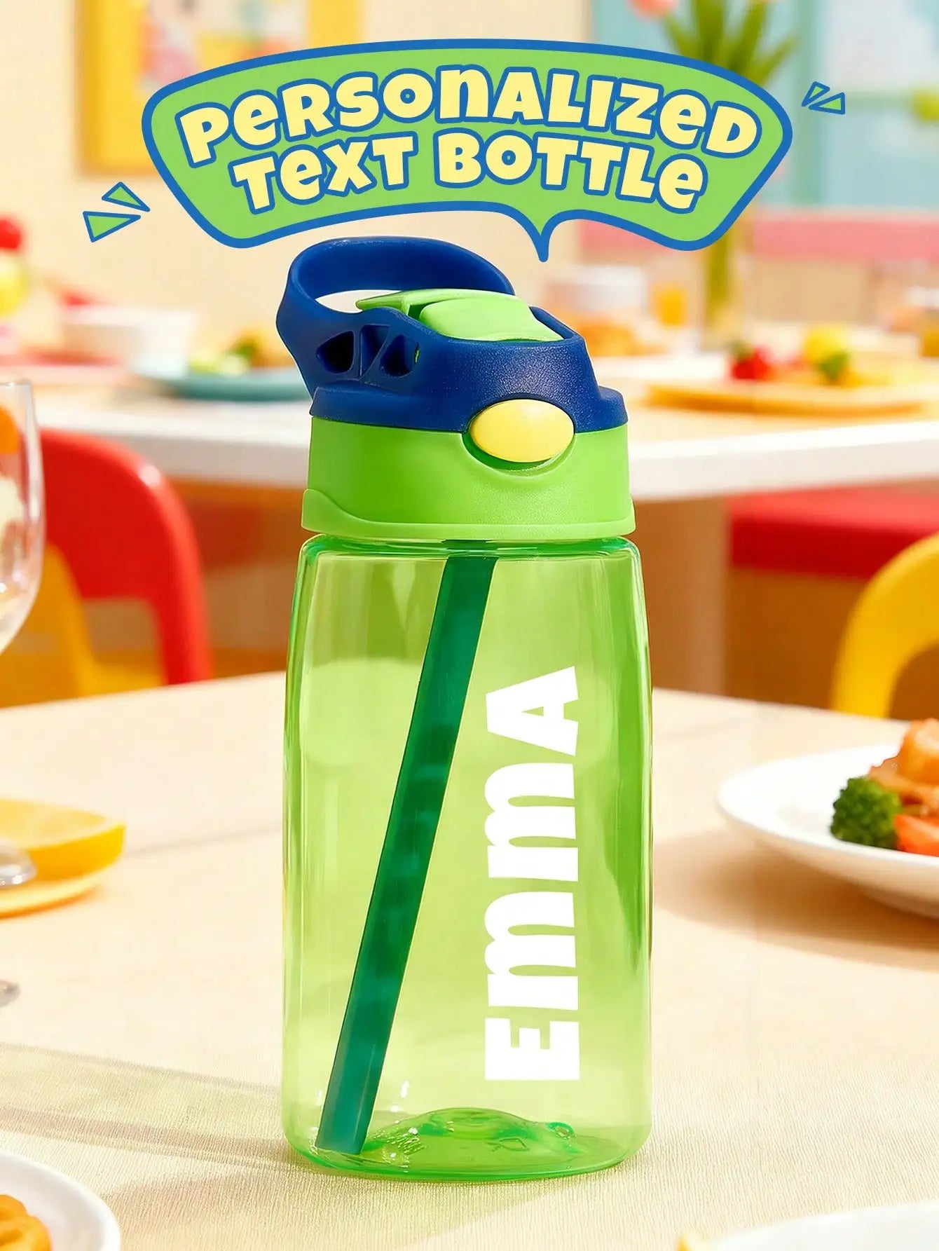 Custom Water Bottle Personalized Name Cup with Straw and Lid 16oz 480ml Gift for Him Her Home Office Peaceful Pleasures Health and Wellness