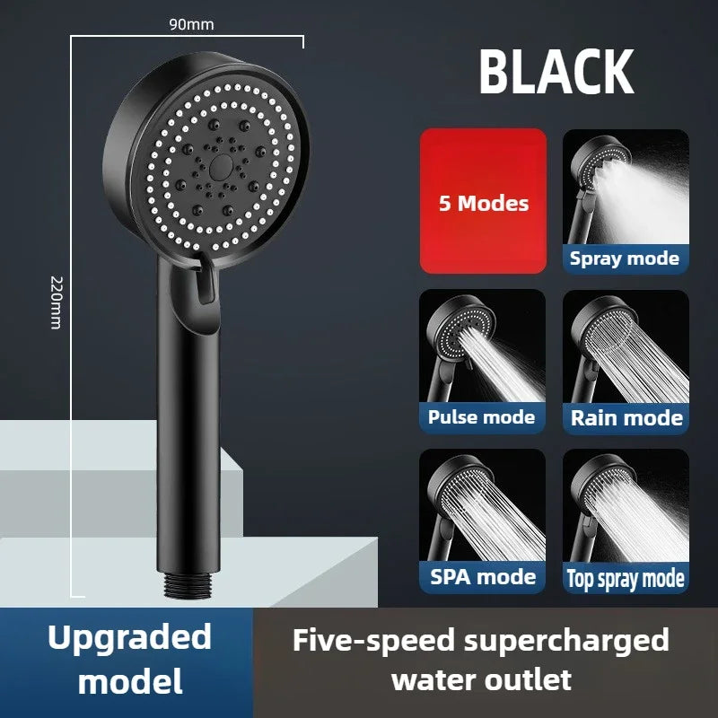 5-Mode High-Pressure Handheld Shower Head | Water Saving