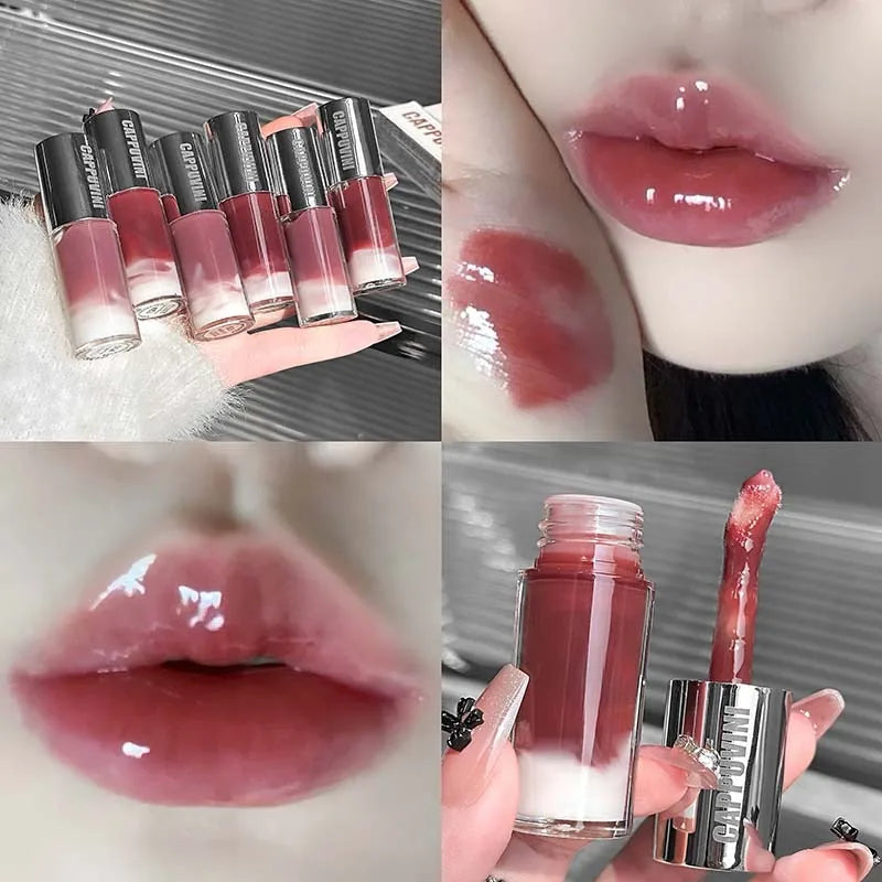 Cappuvini Glass Lip Gloss | Mirror Shine Dual-Layer Mixing