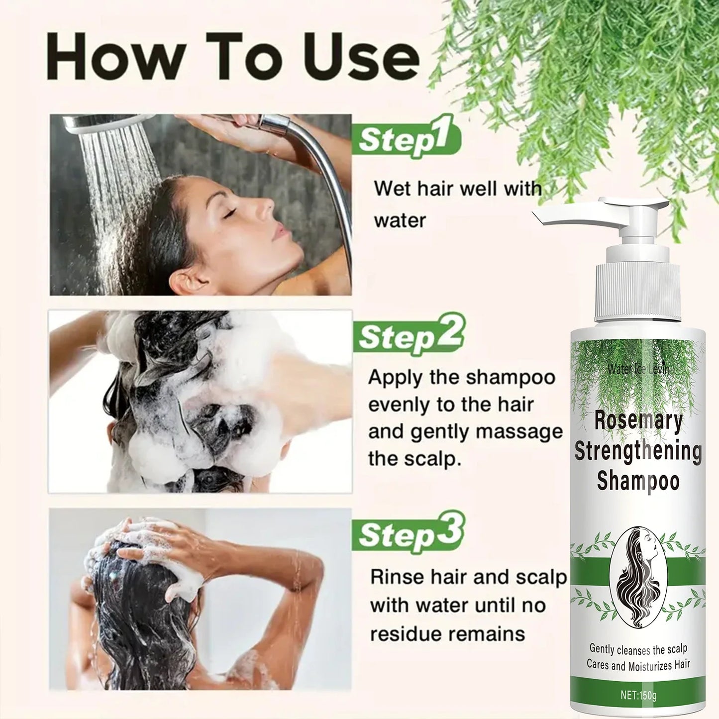 Rosemary Shampoo – Deep Cleansing, Rich Foam & Smooth Hair
