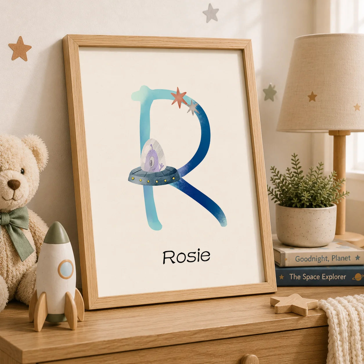 Custom Name Kids Canvas Wall Art – Anime Space Nursery Print Canvas Wall Art Peaceful Pleasures Health and Wellness