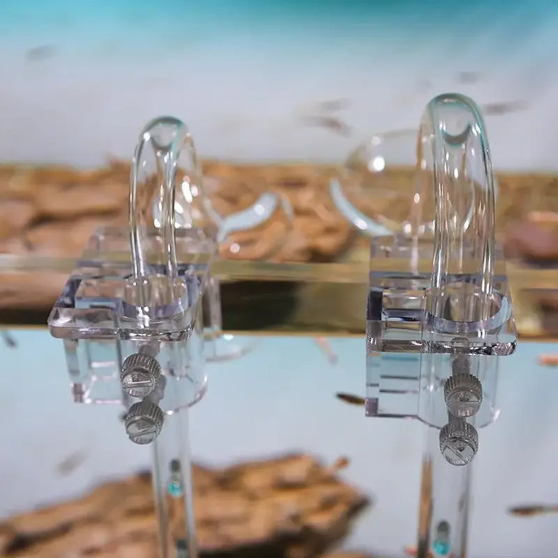 Acrylic Fish Tank Pipe Clamp Holder | Inflow Outflow Filter Rack