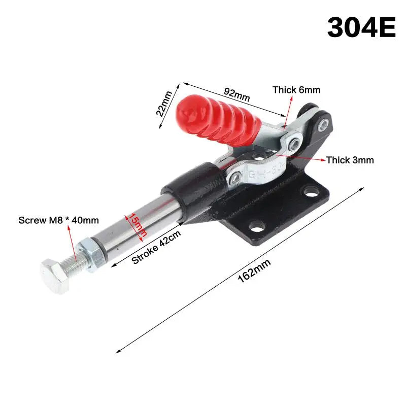 Versatile Heavy Duty Push Pull Toggle Clamp with Non Slip Handle for Woodworking Reliable Positioning in Workshops Peaceful Pleasures Health and Wellness A2 304E
