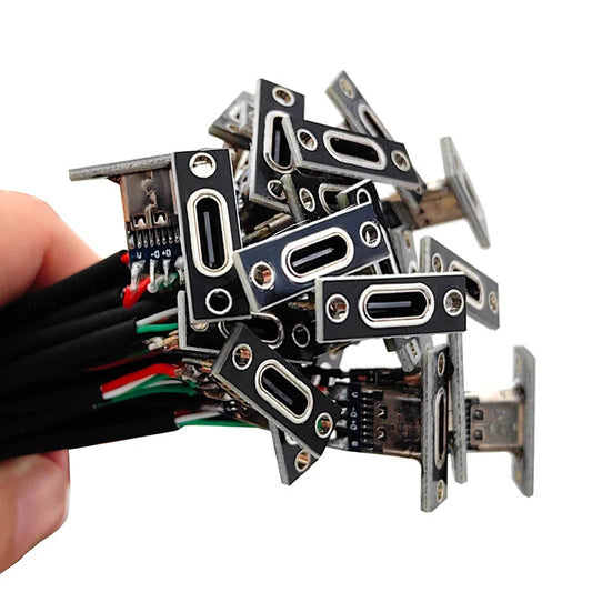 USB Jack 3.1 Type-C 4 P Welding Wire 3A Female DIY Contor Straight For Mobile Phone Charging Port Charging Socket Peaceful Pleasures Health and Wellness