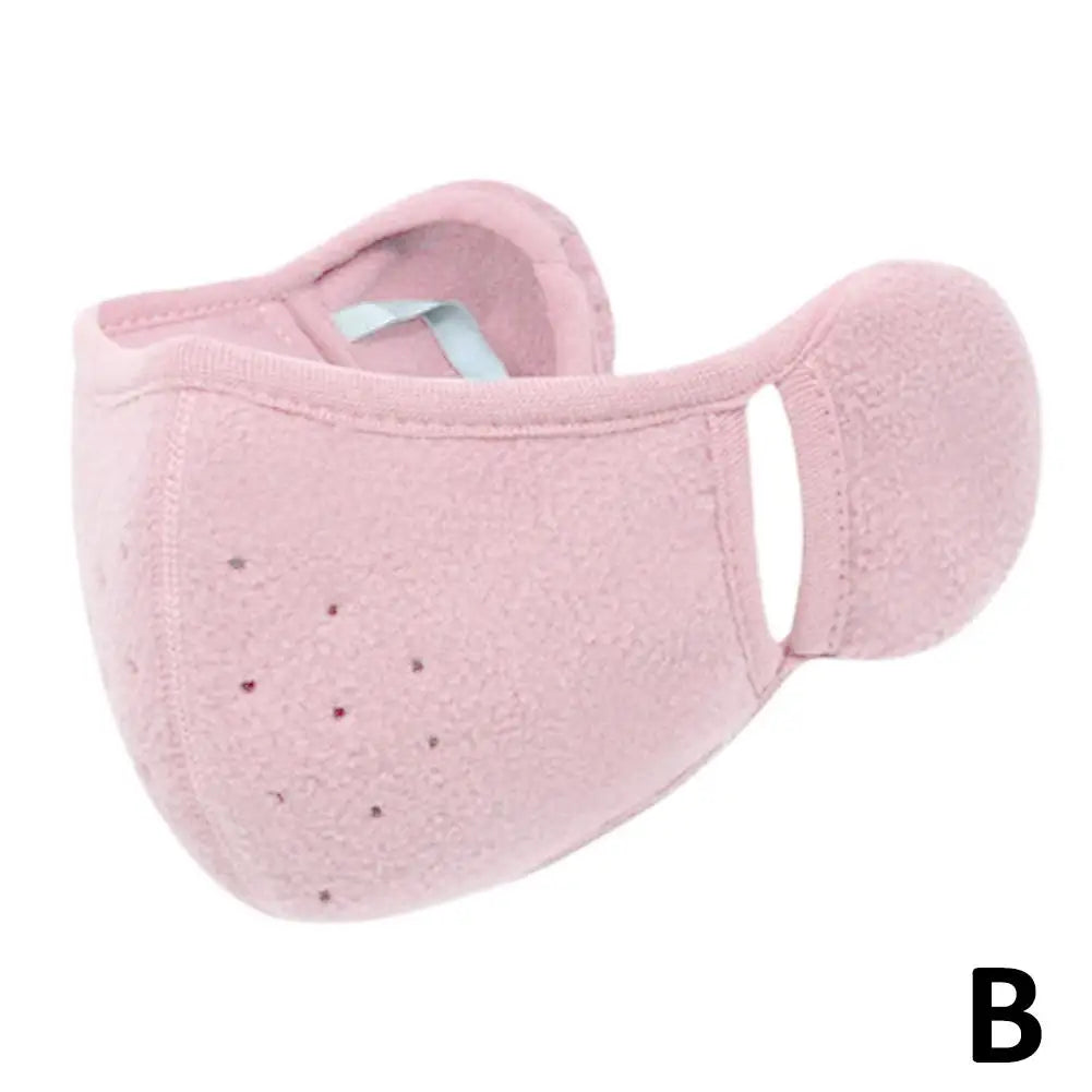 Winter Warm Mask Ear Protection Autumn and Winter Windproof Face Mask New Keep Warm Winter Cycling Two-in-one Ear Mask Windproof Peaceful Pleasures Health and Wellness pink
