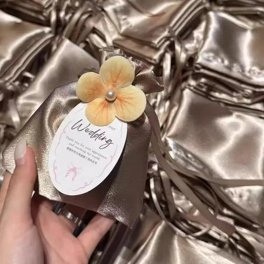 Velvet Drawstring Gift Bag with Bow | Wedding & Party Favor Pouch Gift Favor Pouch Oasis Select