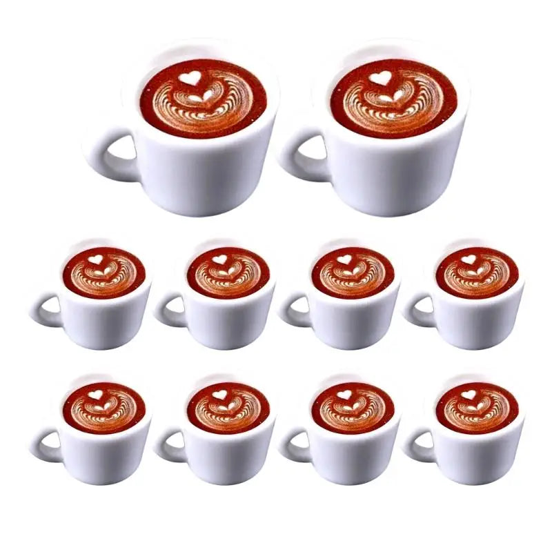 Miniature Coffee Cup Saucer & Spoon Set | Dollhouse Pretend Play