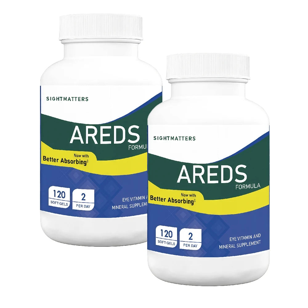 AREDS 2 Eye Vitamins – Lutein, Zeaxanthin, Vitamin C, E, Zinc & Copper – 120 Mini Softgels