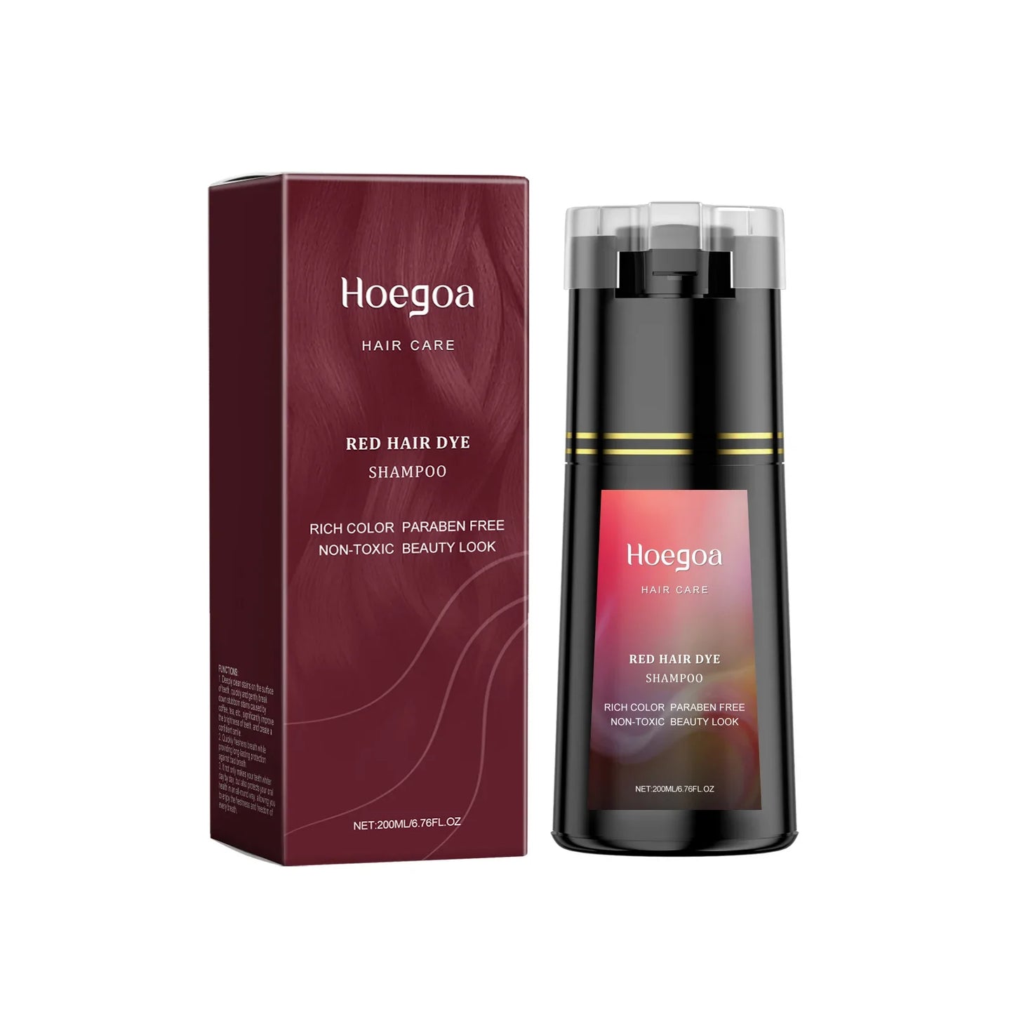 Hoegoa Brown Hair Dye Shampoo – Natural Gray Coverage 200ml
